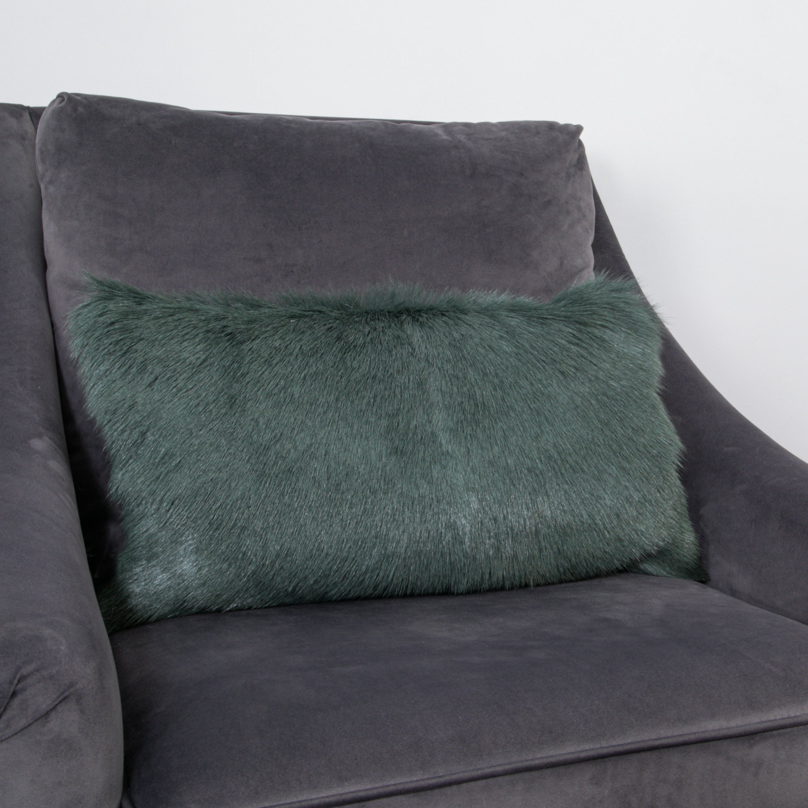 Turquoise Goatskin Cushion